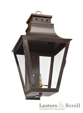 wall mount light lantern black bronze loop copper brass interior exterior electric coastal gas scroll